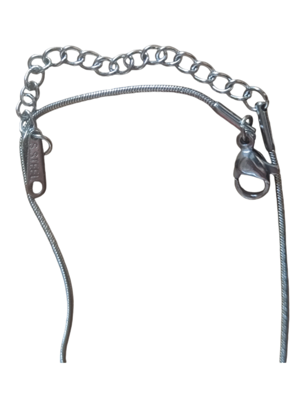 Stainless steel snake chain with lobster clasp, 0.09mm, 44+5cm - Image 2