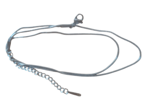 Stainless steel snake chain with lobster clasp, 0.09mm, 44+5cm