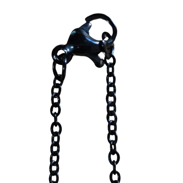 12 pcs Stainless steel chain w clasp, 1.6mm, 48cm, black - Image 2