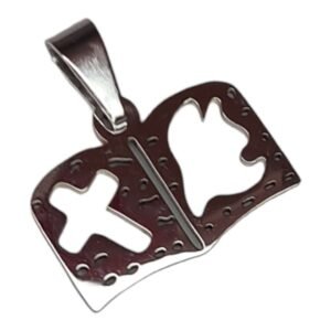 Bible pendant, stainless steel, 20mm