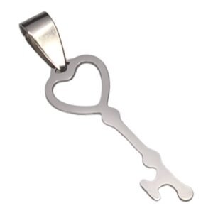 Key pendant, stainless steel, 38mm