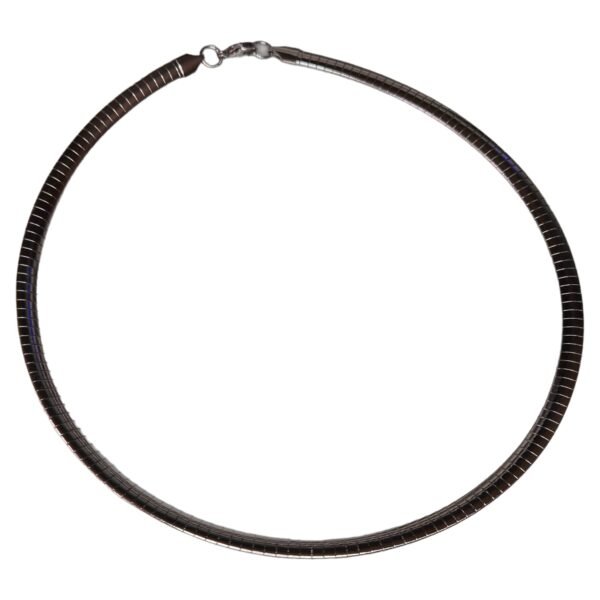 Stainless steel flat snake chain w lobster clasp, choker, 45cm - Image 2