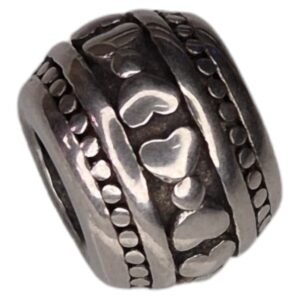 Barrel bead in stainless steel, 8x11mm