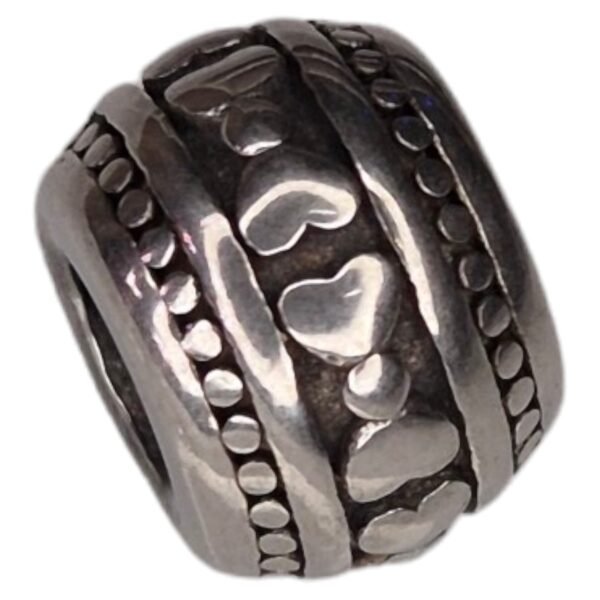Barrel bead in stainless steel, 8x11mm