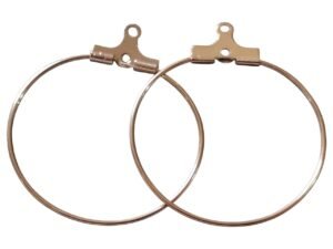 1 pair charm earring hoops, rose gold stainless steel, 22mm