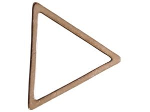 Triangle shape pendant, Stainless Steel, rose gold 12mm