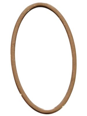 Oval shape pendant, Stainless Steel, rose gold 21mm