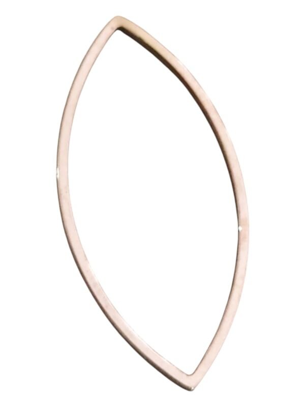 Horse eye shape pendant, Stainless Steel, rose gold 17mm