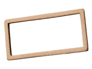 Rectangle shape pendant, Stainless Steel, rose gold 16mm
