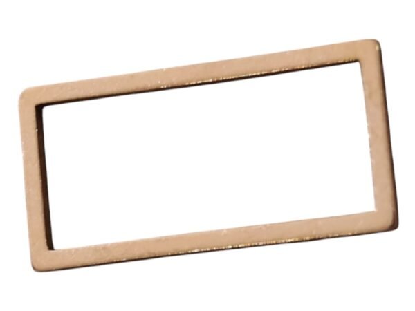 Rectangle shape pendant, Stainless Steel, rose gold 16mm