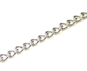 Stainless steel chain, twisted oval 2x3mm, 1 meter