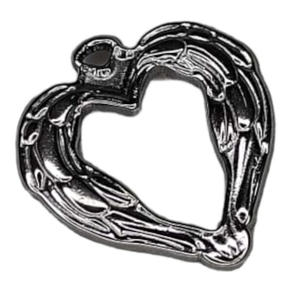 Heart wings charm in Stainless Steel, 22mm