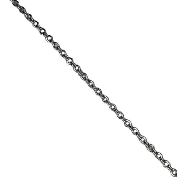 Stainless steel oval chain, 2mm, 1 meter