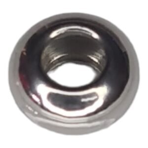 2x Rondelle bead in stainless steel, 4x8mm