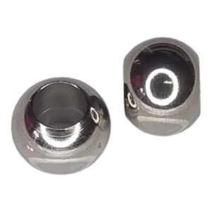 Round bead in stainless steel, 8x10mm