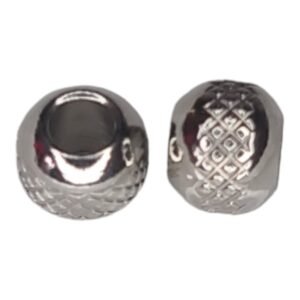 75 pcs Textured bead in stainless steel, 5x6.2mm