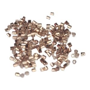 20x Tube crimps, Stainless steel, rose gold, 1.5mm