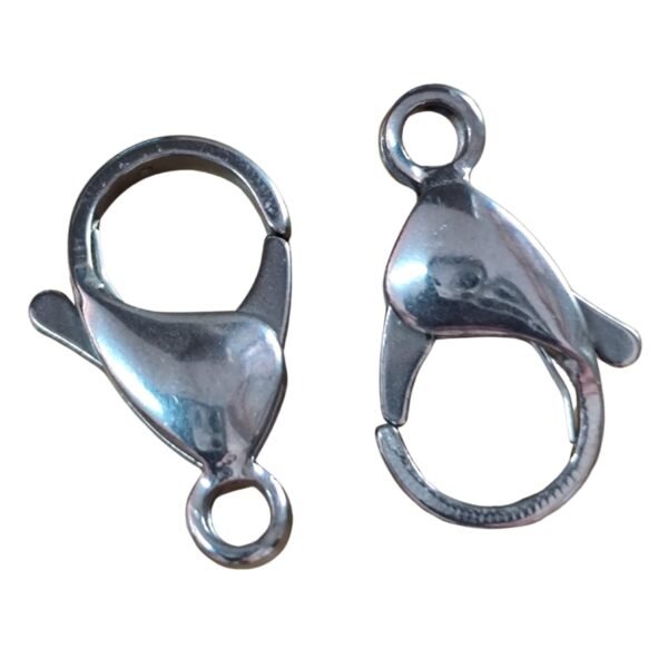 2x Stainless steel lobster clasp, 20mm