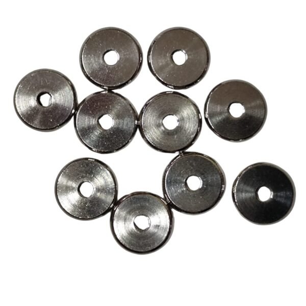 52 pcs Disc bead in stainless steel, 9.9 x 2mm, 2.1mm hole - Image 3