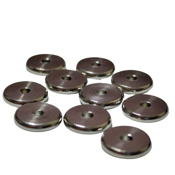 52 pcs Disc bead in stainless steel, 9.9 x 2mm, 2.1mm hole - Image 4