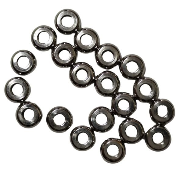 20x Disc bead in stainless steel, 4x1.5mm - Image 3