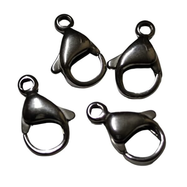 33 pcs Stainless steel Black lobster clasp 13mm - Image 2