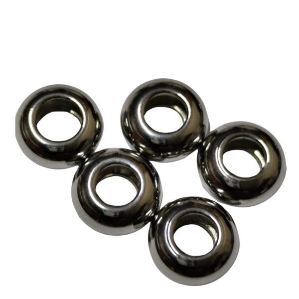 5x Round bead in stainless steel, 8x4mm - Image 4