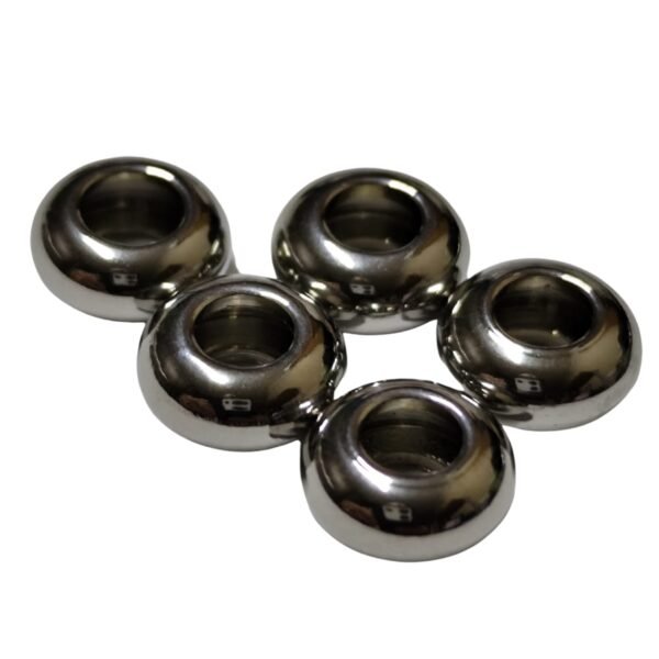 5x Round bead in stainless steel, 8x4mm - Image 3