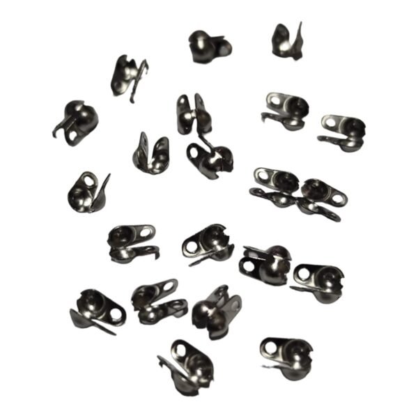 10 pairs Clamshell bead end, Stainless steel, 6mm - Image 3