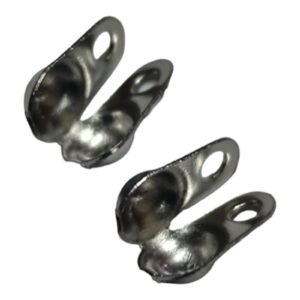 10 pairs Clamshell bead end, Stainless steel, 6mm