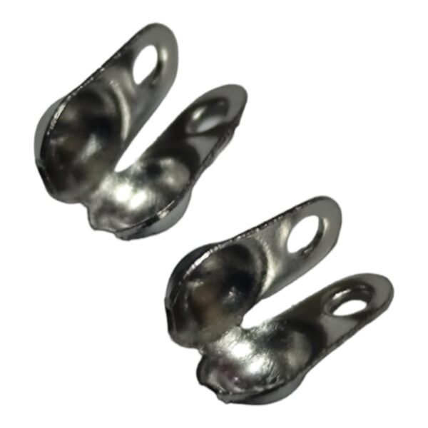 10 pairs Clamshell bead end, Stainless steel, 6mm