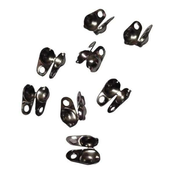 4 pairs Clamshell bead end, Stainless steel, 9mm - Image 4