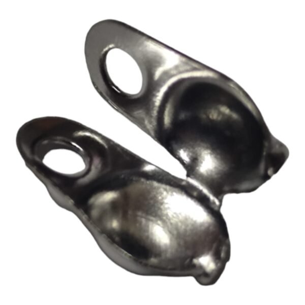 4 pairs Clamshell bead end, Stainless steel, 9mm - Image 3