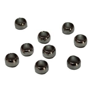 9 x Round shaped bead, stainless steel, 4mm x 3.1mm
