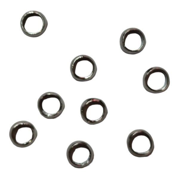 9 x Round shaped bead, stainless steel, 4mm x 3.1mm - Image 2