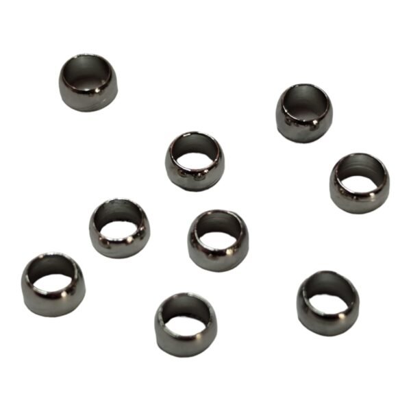 9 x Round shaped bead, stainless steel, 4mm x 3.1mm - Image 3
