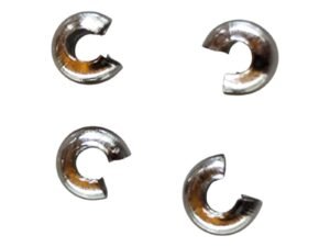 4 x Crimp cover, Stainless steel, 3.8 x 2.5mm