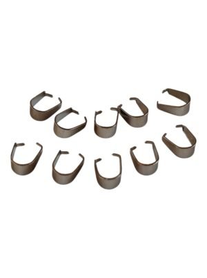 10 x Stainless steel pinch bail, 2 x 9.5mm