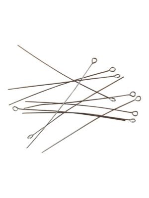 400x Silver coloured eye pins, 0.6 x70mm, Stainless steel