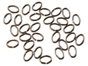 30 x Oval Jumprings in stainless steel, 6 x 4mm, 0.8mm thick