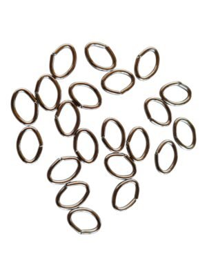 20 x Oval Jumprings in stainless steel, 8 x 5mm, 1mm thick