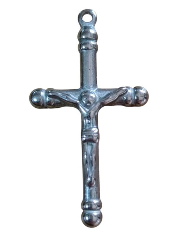 Stainless steel Catholic Crucifix pendant, 4 x 44mm