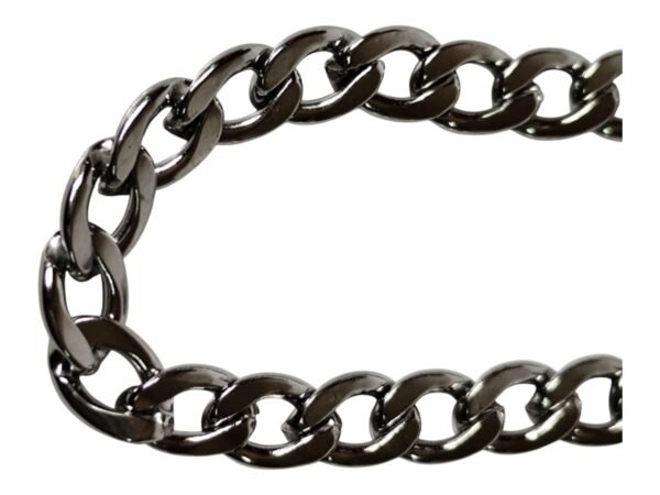 Stainless steel flat curb chain, 7x5mm, 1 meter - Image 2