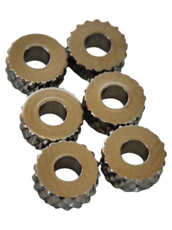 170 x Stainless steel textured bead, 5.3 x 2.15mm, 2mm hole - Image 2