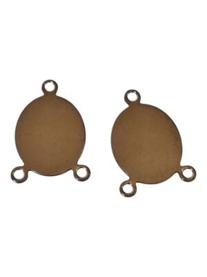 Catholic rosary connector, stainless steel. 2 pcs