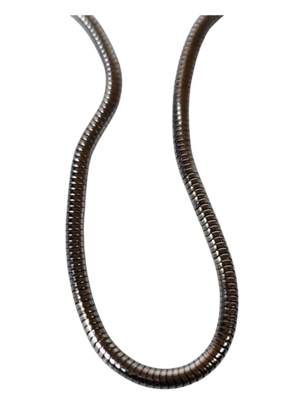 Snake chain 2.4mm thick with lobster clasp, Stainless steel, 55cm long - Image 2