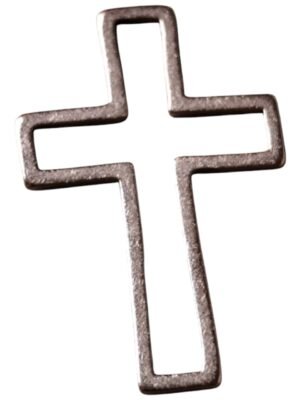 Cross pendant, Stainless Steel, rose gold 21mm