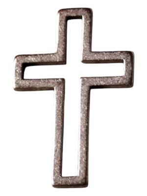 Cross pendant, Stainless Steel, rose gold 16mm