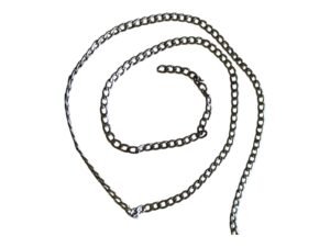 Stainless steel flat curb chain, 5x4mm, 1 meter