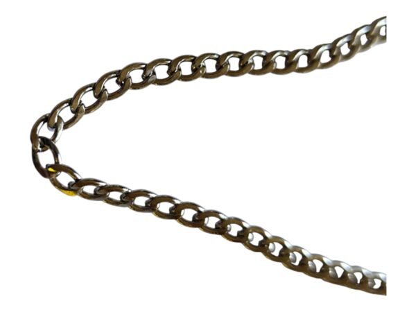 Stainless steel flat curb chain, 5x4mm, 1 meter - Image 2